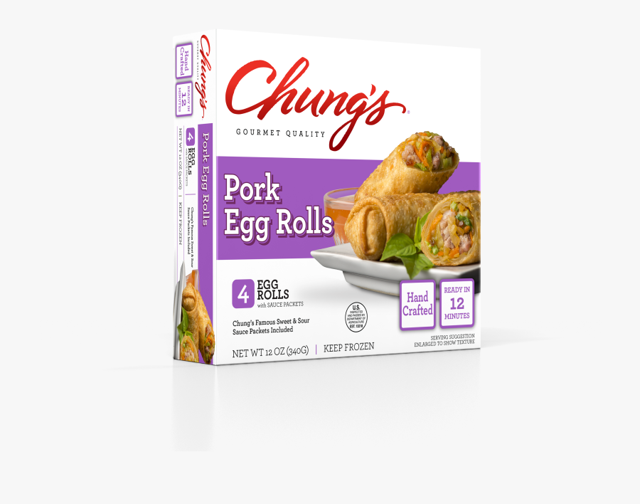Chung"s 4ct Pork Egg Rolls - Frozen Vegetable Egg Roll, Transparent Clipart