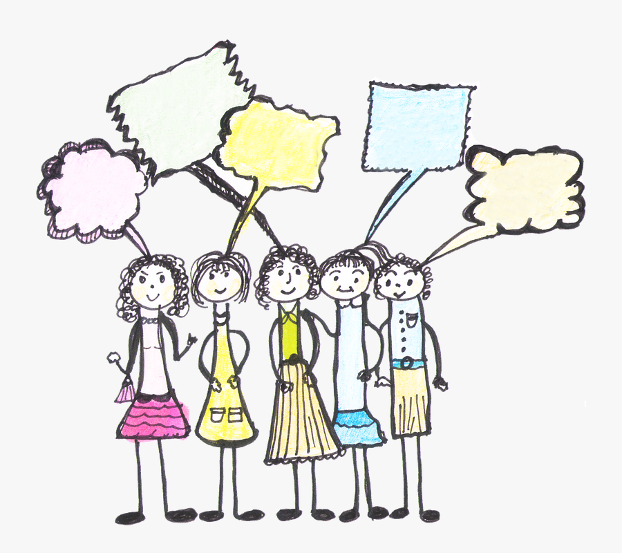 Girls, Women, Young, People, Beautiful, Tags, Bubbles - Ľudia Kreslené Obrázky, Transparent Clipart