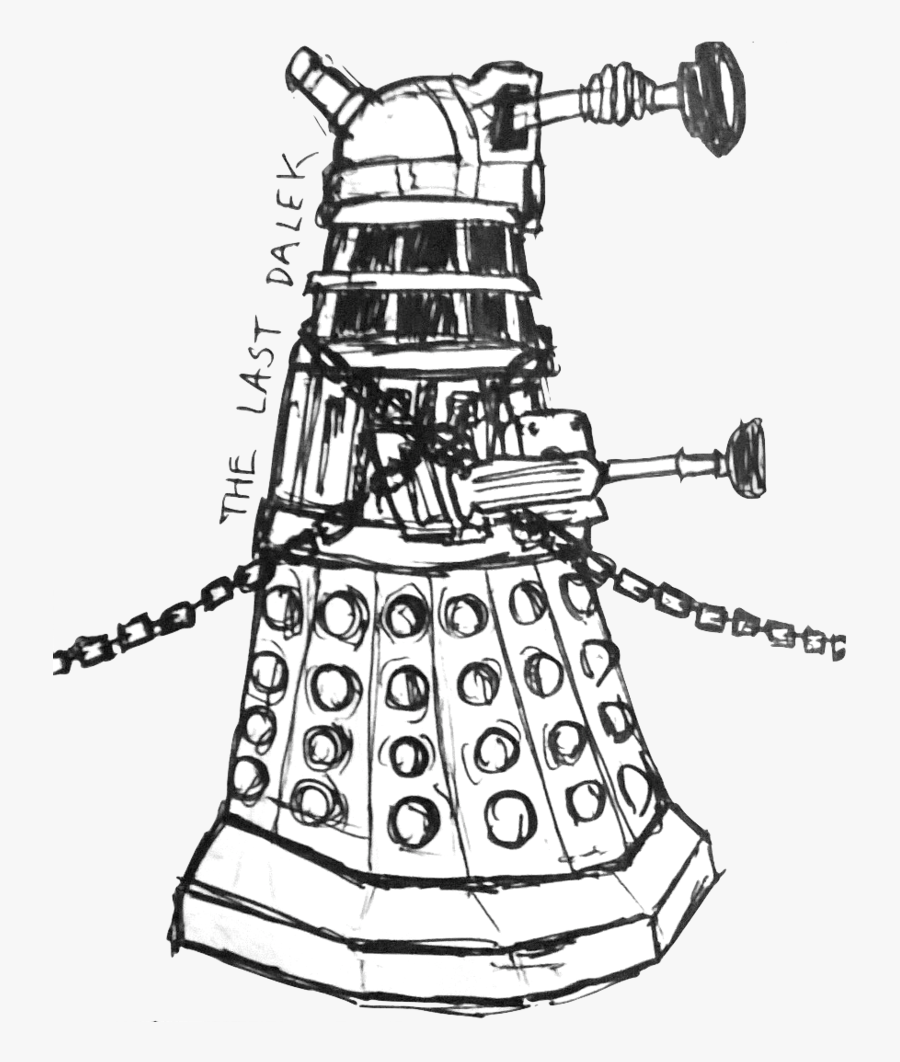 Dalek Drawing Art 6 Clip - Tower, Transparent Clipart