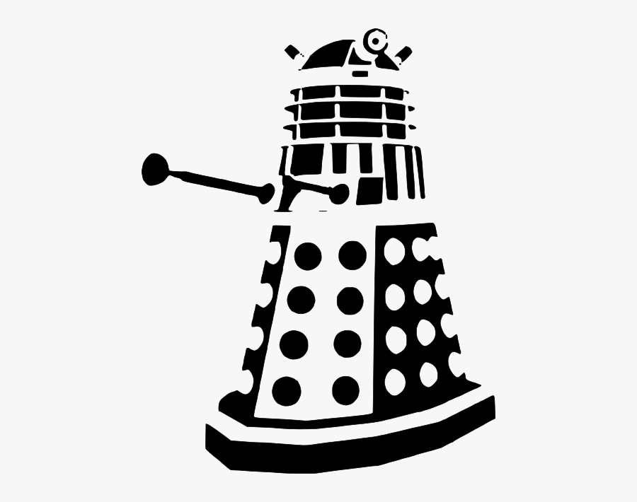 Doctor Who Dalek Color Page, Transparent Clipart