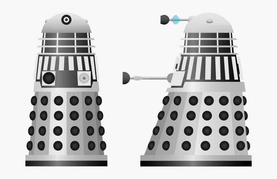 Death - Black And Silver Dalek, Transparent Clipart