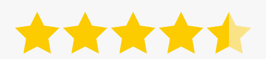 4 And A Half Stars, Transparent Clipart