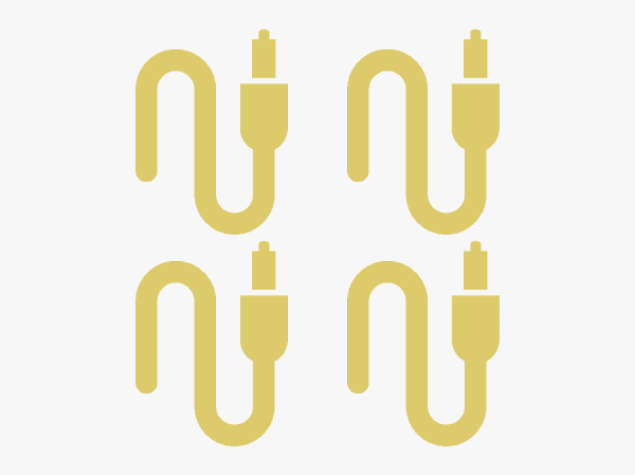 Quad Cat-6 Cable Run, Transparent Clipart