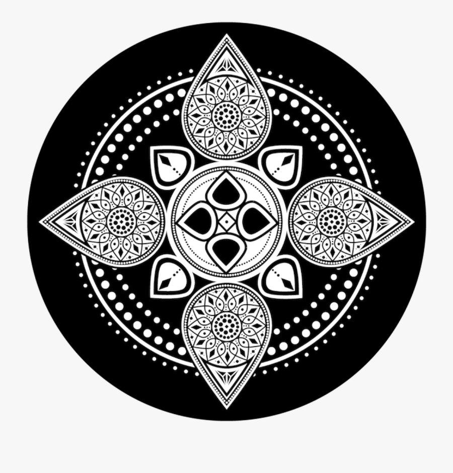 Apollo Design 6158 Mehndi Medallion B&w Superresolution - Empire Francis 20 Stamp, Transparent Clipart