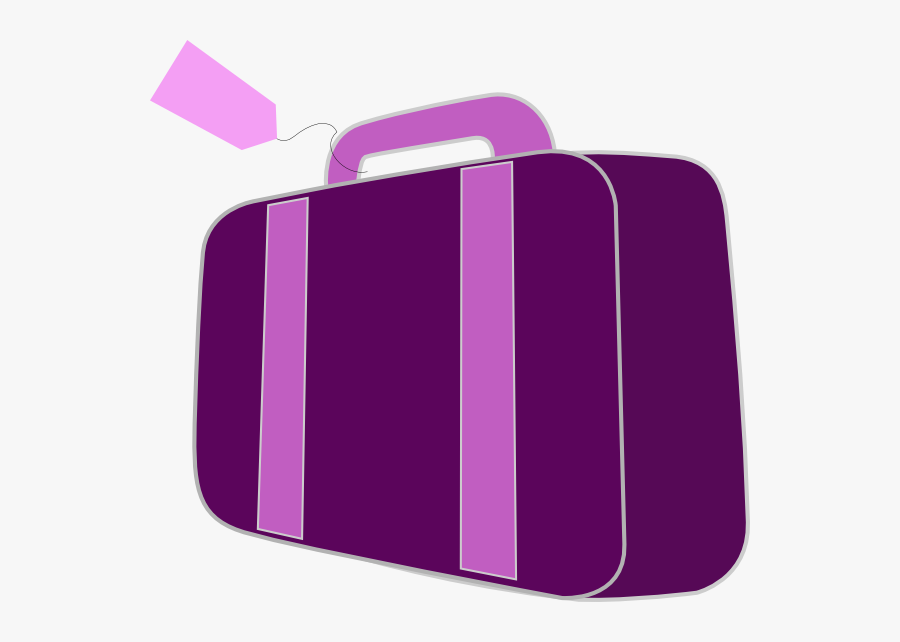 Purple Luggage Clip Art - Purple Luggage Clipart, Transparent Clipart