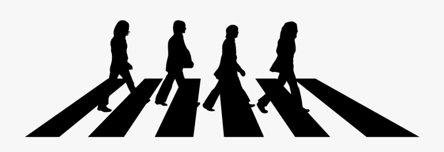 Abbey Road The Beatles Silhouette Decal Wallpaper - Beatles Abbey Road Silhouette Vector, Transparent Clipart