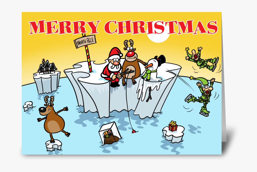 Global Warming Christmas Greeting Card - Global Warming Christmas Card, Transparent Clipart