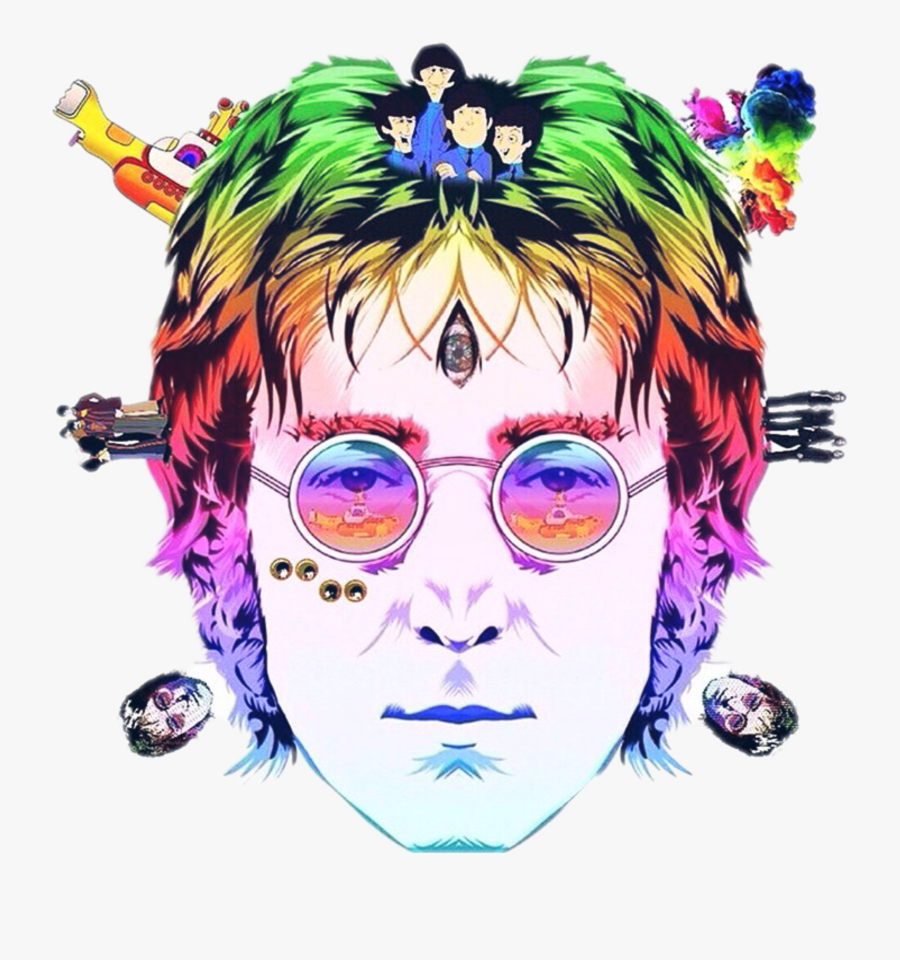 Lennon Thebeatles Beatles Johnlennon Music Hippy Art - John Lennon Art Transparent, Transparent Clipart