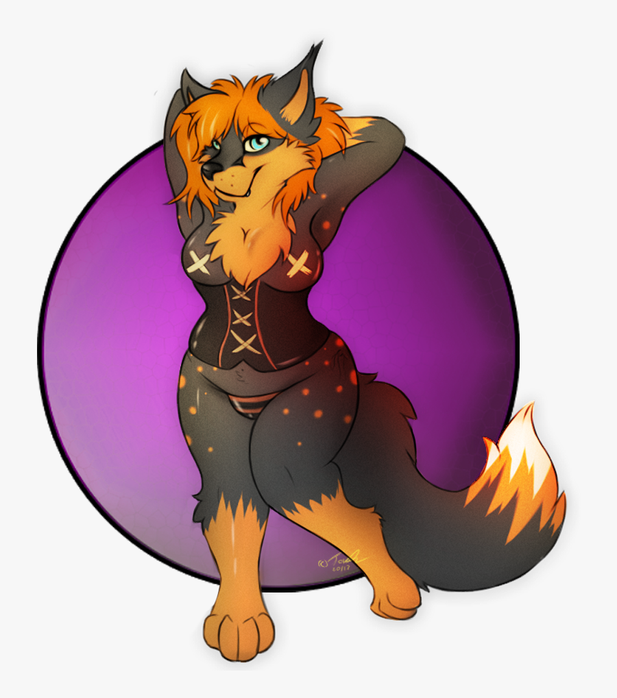 Corset Fox - Cartoon, Transparent Clipart