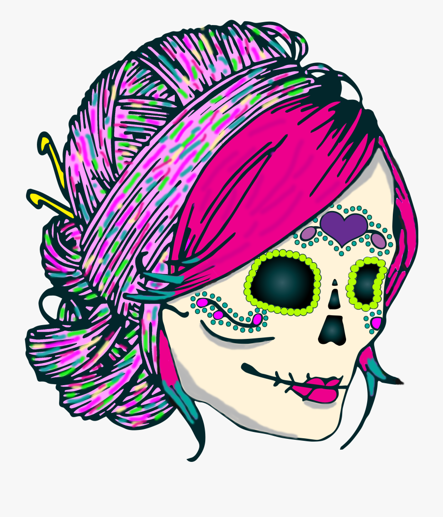 Yarn Skull, Transparent Clipart