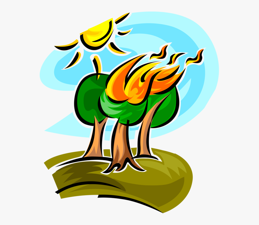 Vector Illustration Of Global Warming Fuels Deadly - Forest Fire Clipart Png, Transparent Clipart