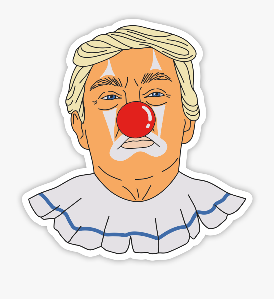 Clown Trump Sticker, Transparent Clipart