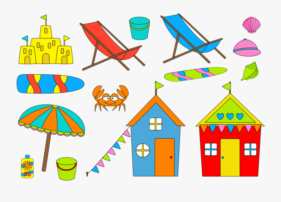 Beach, Seaside, Summer, Sea, Sand, Seashore, Vacation, Transparent Clipart