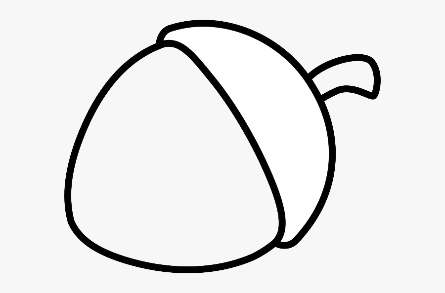 Nut Line Art Vector Clip Art - Acorn Coloring Page, Transparent Clipart