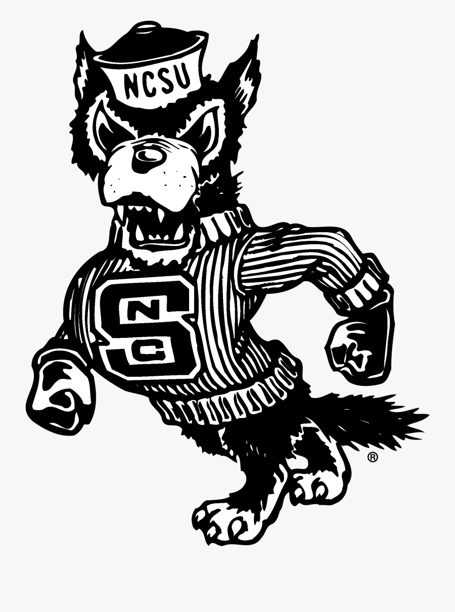 Ncsu Wolfpack Logo Black And White - Tuffy Nc State Logo, Transparent Clipart