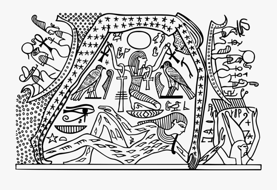 Transparent Egyptian Hieroglyphics Png - Geb And Nut, Transparent Clipart