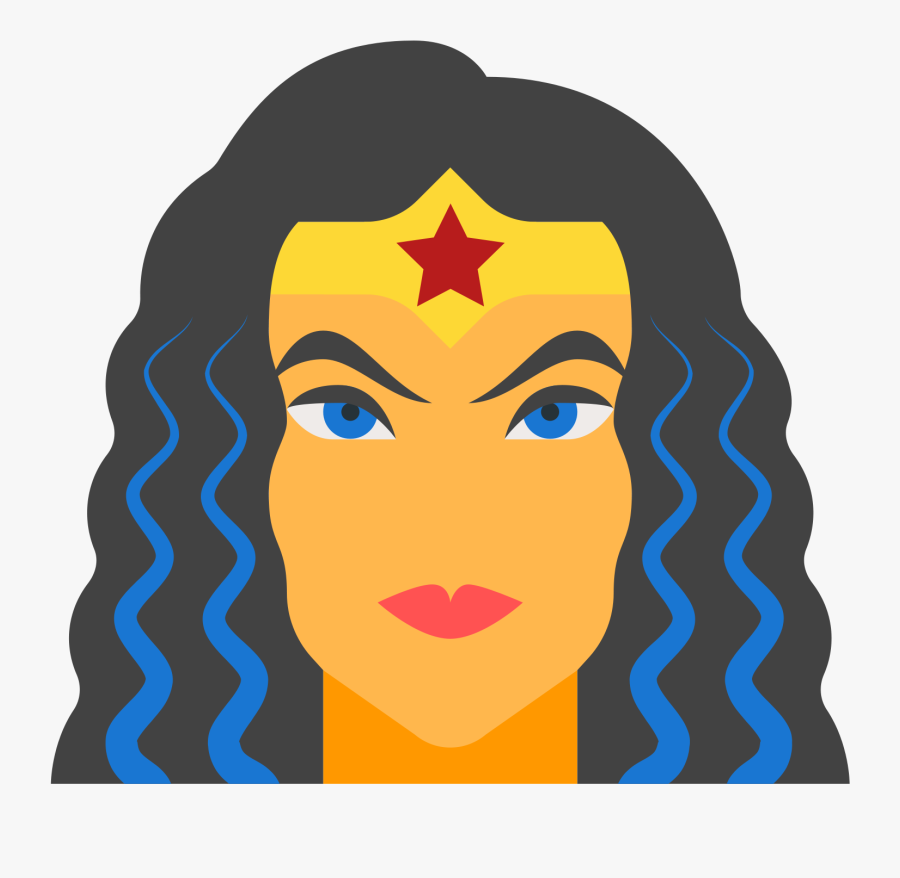 Wonder Woman Logo - Wonder Woman Face Png, Transparent Clipart