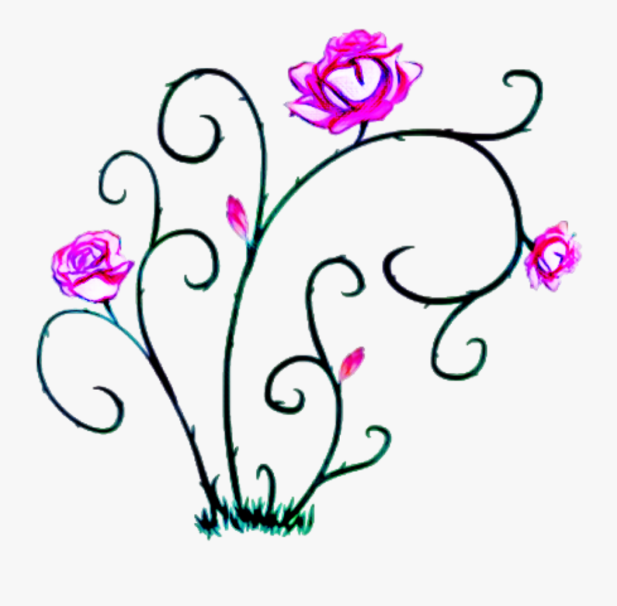 #edits #flowers #vine #thorns #art #stickers, Transparent Clipart