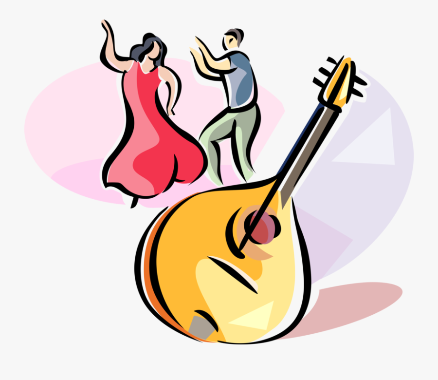 Vector Illustration Of Brazilian Bandolim Mandolin, Transparent Clipart