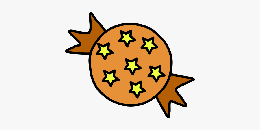 Hard Candy, Star Wrapper, Orange - Candy Star Free, Transparent Clipart