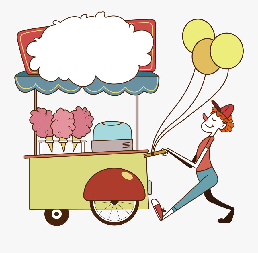 Candy Sweetness Clip Art - Dibujo De Vendedores Ambulantes, Transparent Clipart