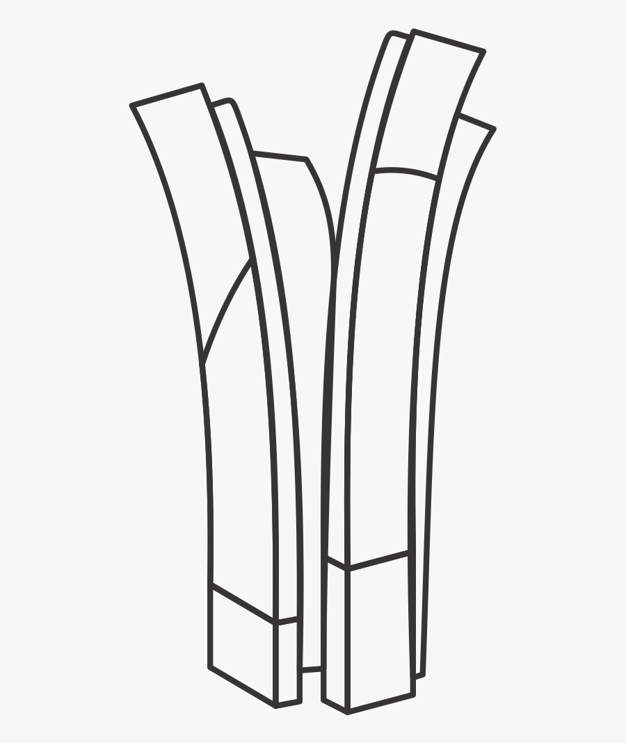 Palms W - Line Art, Transparent Clipart