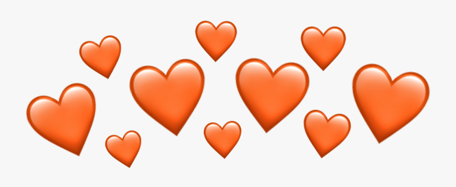Png Download Source Orange Heart Heartcrown Emoji Emojiiphone - Blue Heart Crown Png, Transparent Clipart