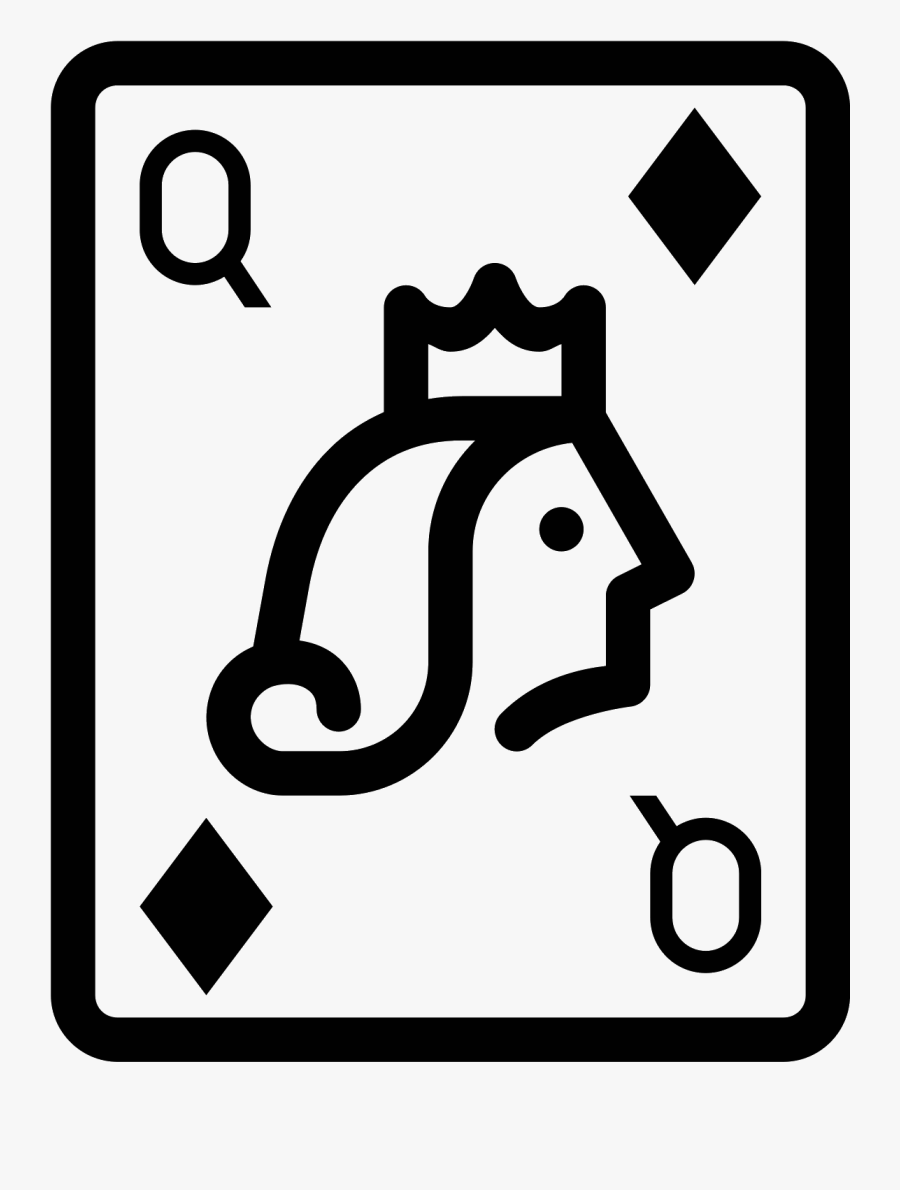 Transparent Queen Of Hearts Card Png - Queen Of Hearts Icon, Transparent Clipart