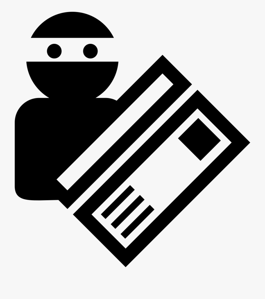 Thief Stealing A Credit Card - Credit Card Fraud Icon, Transparent Clipart