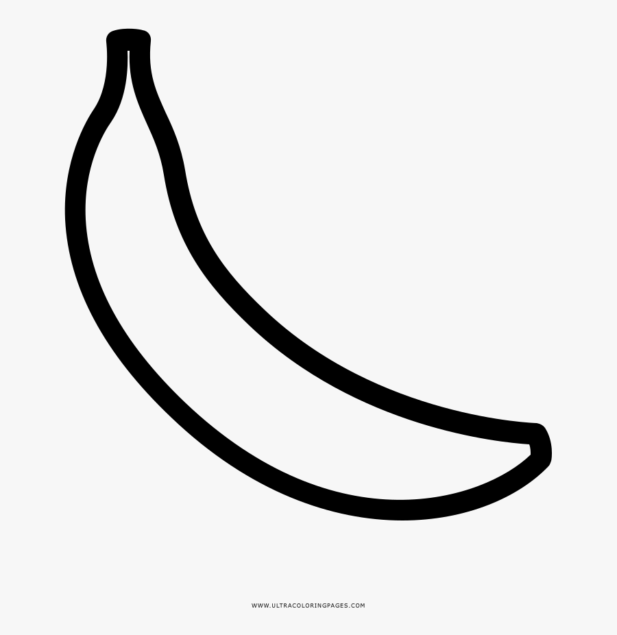Banana Coloring Page, Transparent Clipart