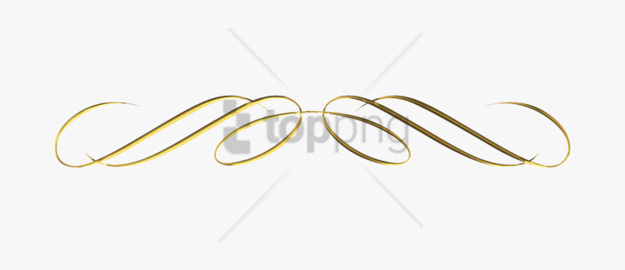 Gold Line Clipart Png - Calligraphy, Transparent Clipart