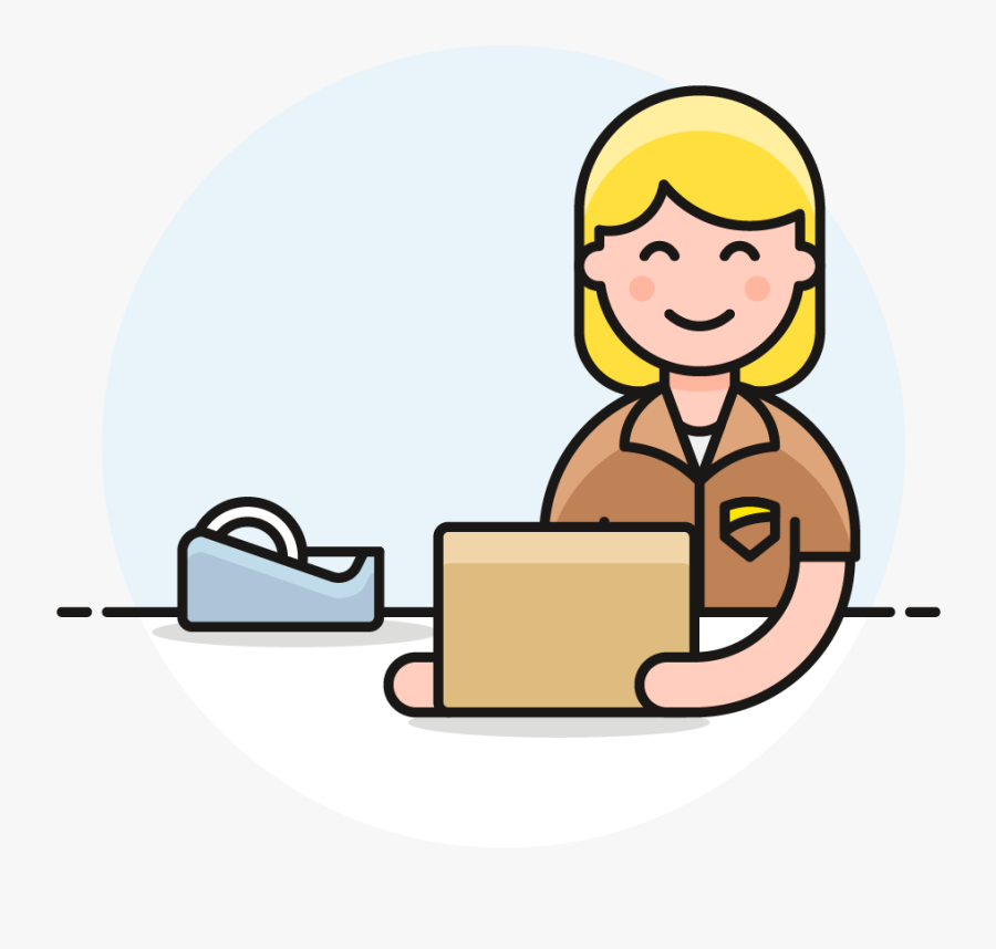 31 Mailman Female Caucasian - Clip Art, Transparent Clipart