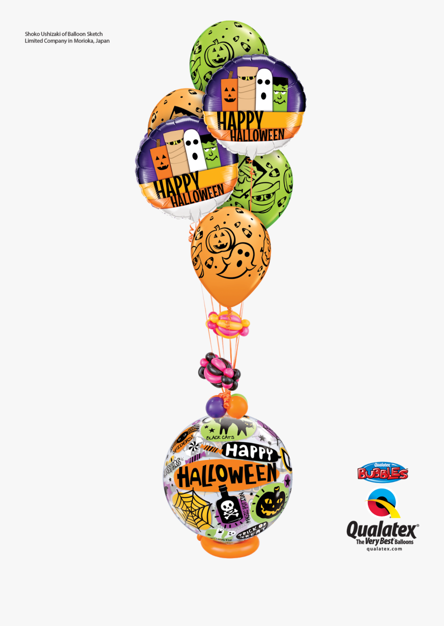 Qualatex Balloons Bouquet Halloween, Transparent Clipart
