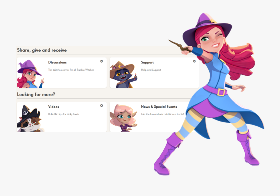 Bubble Witch 3 Saga Characters, Transparent Clipart