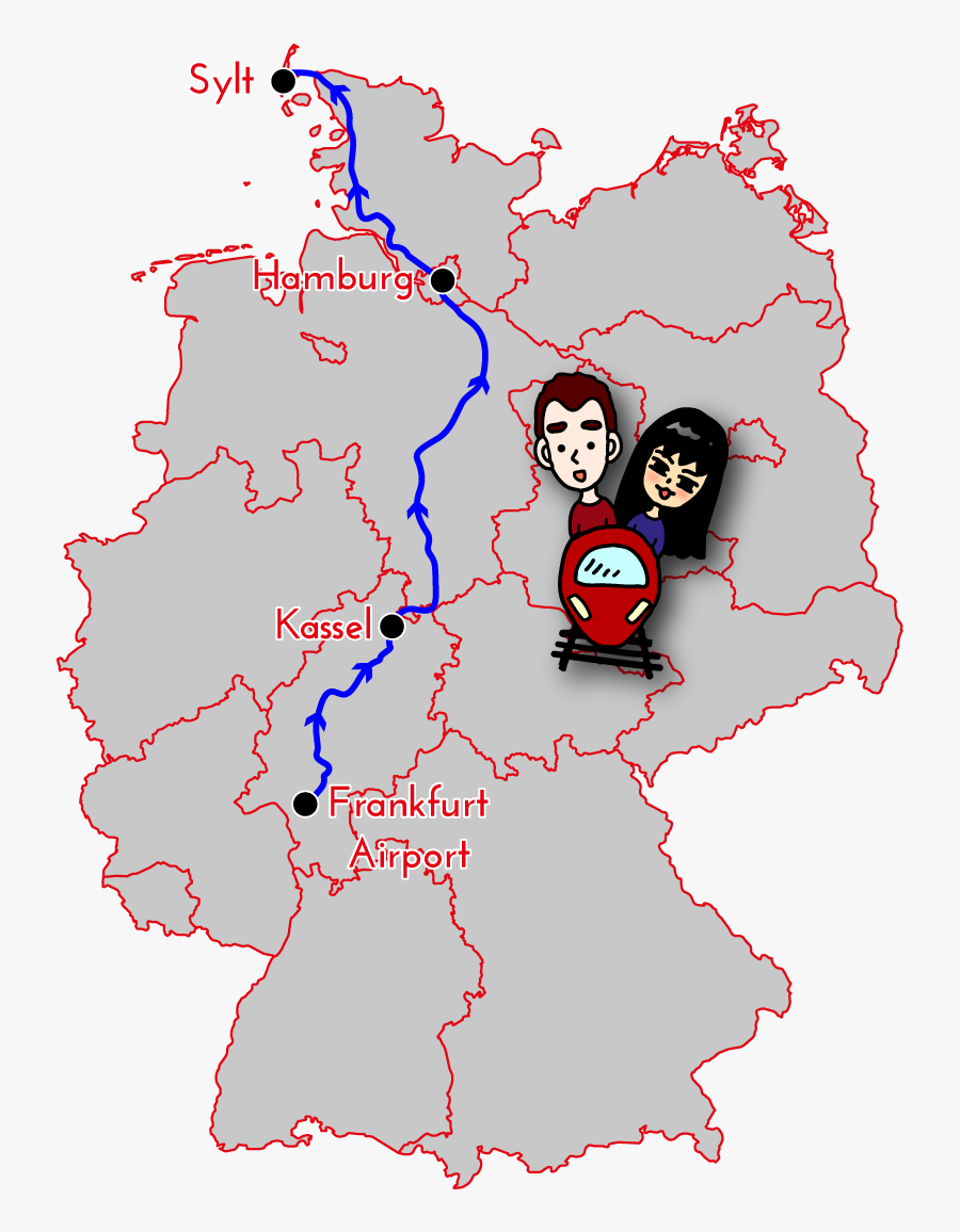 Footprints Clipart Journey - Silhouette Of Germany, Transparent Clipart