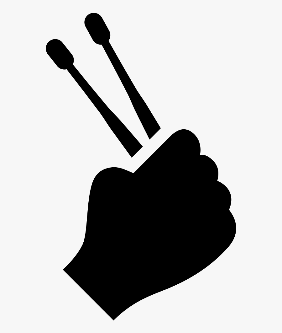 Hand Holding Up Drumsticks - Fondo Banda De Guerra, Transparent Clipart