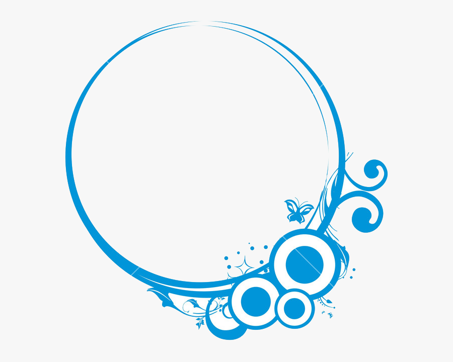 Download Circle Frame Png Picture - Blue Frame Png Transparent, Transparent Clipart