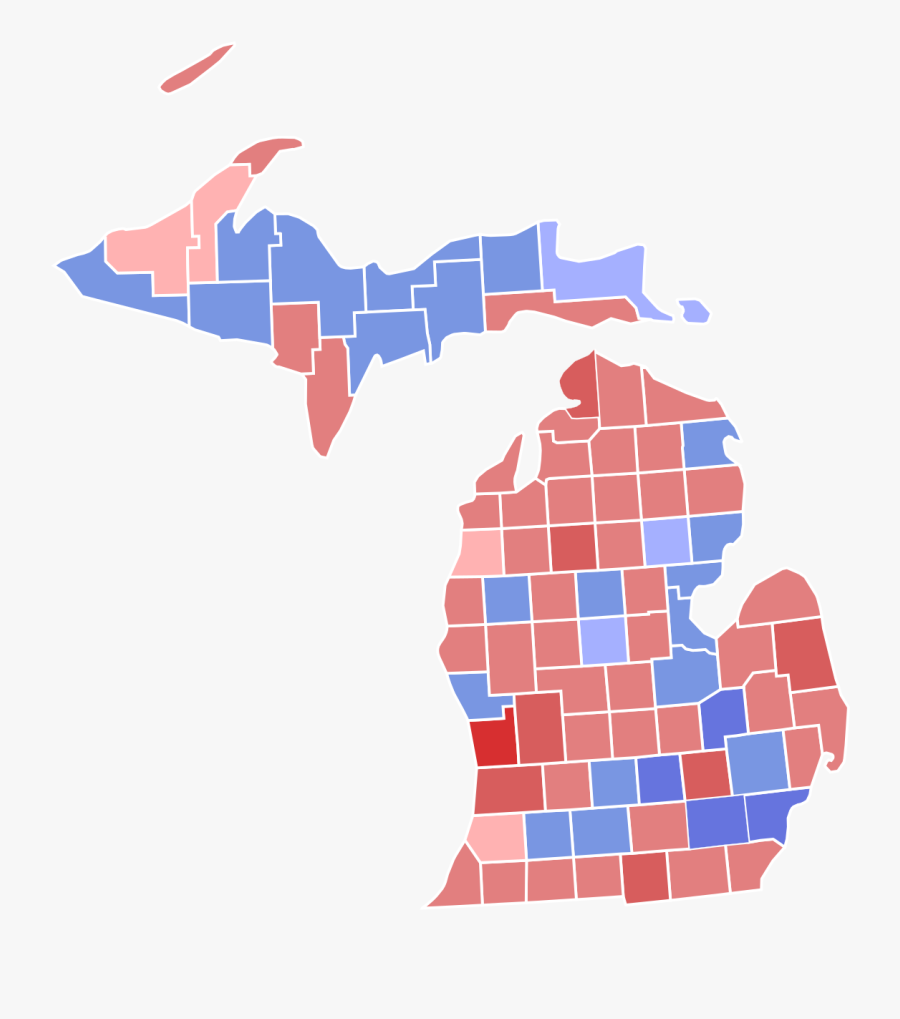 2018 Michigan Governor Results By County, Transparent Clipart