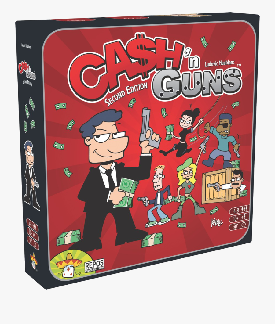 Cash N Guns Game Night, Guns, Family Card Games, - Board Game Guns And Cash, Transparent Clipart