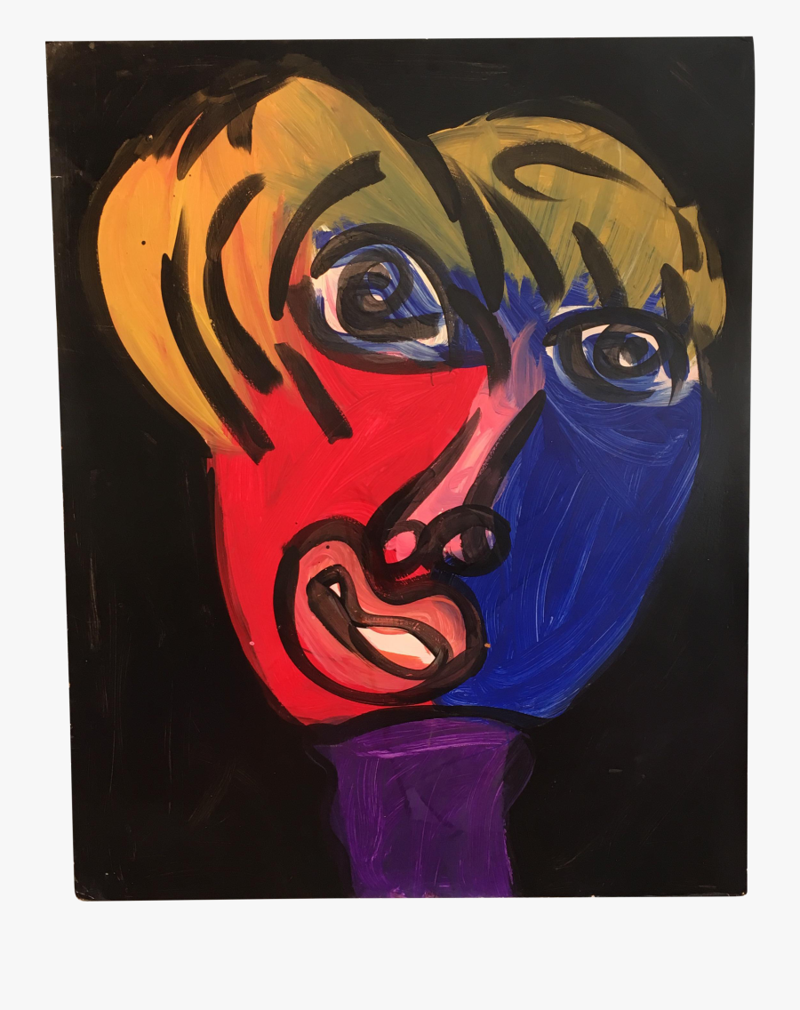 Acrylic Drawing Face - Modern Art, Transparent Clipart