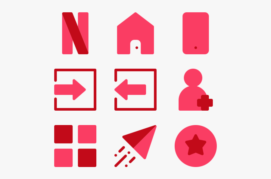 Netflix Icons Png, Transparent Clipart