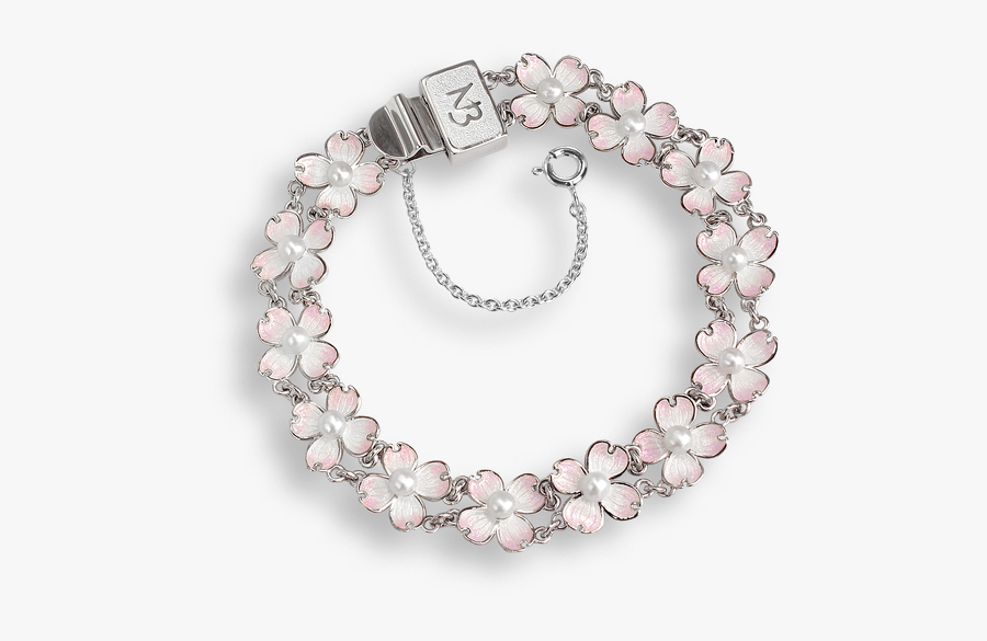 Nicole Barr Designs Sterling Silver Dogwood Bracelet-white - Precious Bracelets Transparent Background, Transparent Clipart
