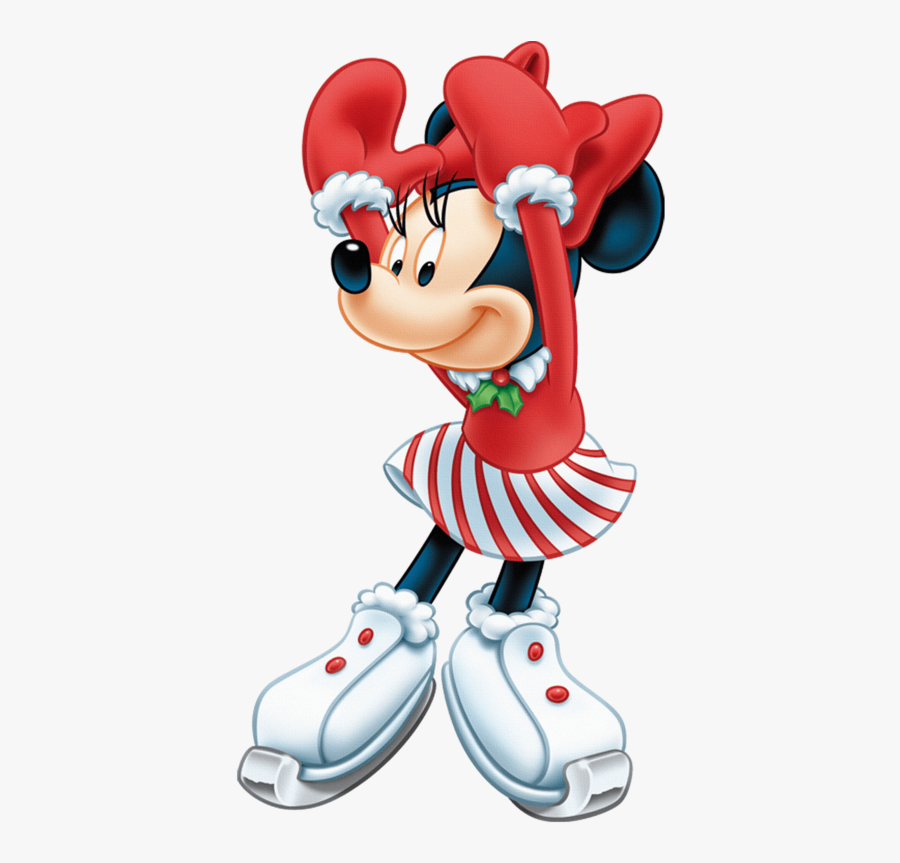 Disney Minnie Mouse Christmas Clip Art - Mickey Mouse Girl Png, Transparent Clipart