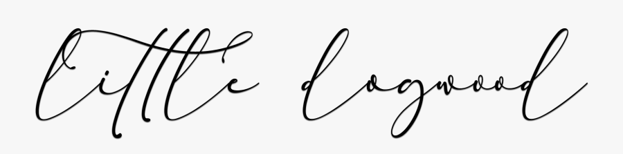 Little Dogwood - Calligraphy, Transparent Clipart