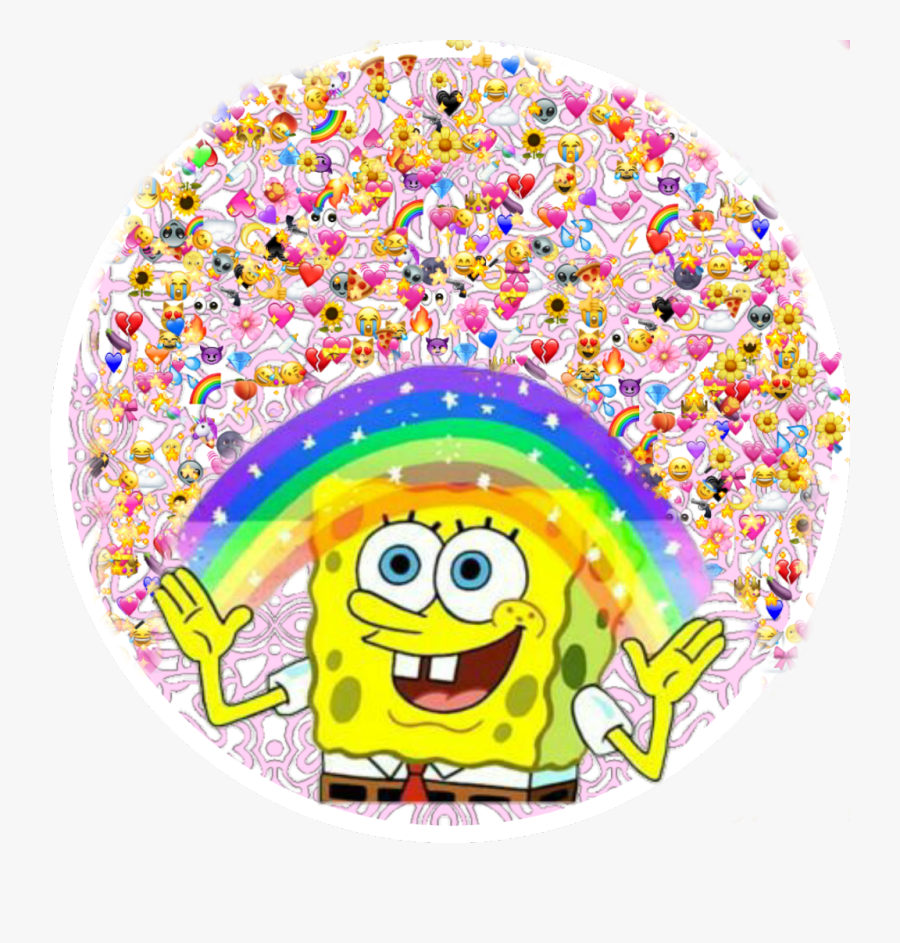 Spongebob Imagination Sticker, Transparent Clipart