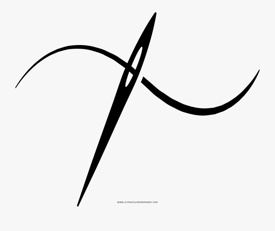 Sewing Needle Coloring Page - Sewing Needle Icon Png, Transparent Clipart