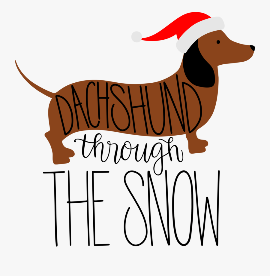 Christmas Weiner Dog Clipart, Transparent Clipart