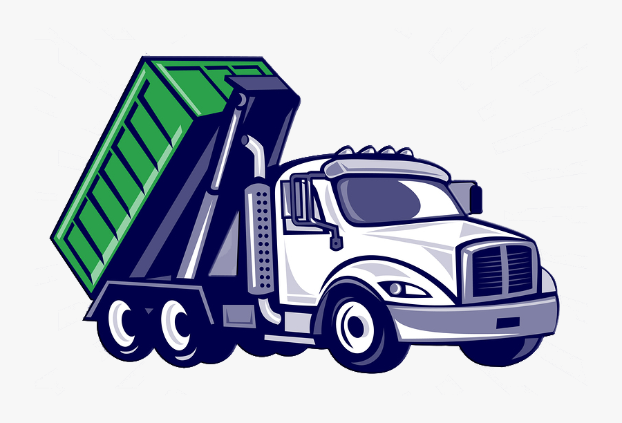 Dumpster Rental Truck - Roll Off Truck Clipart, Transparent Clipart