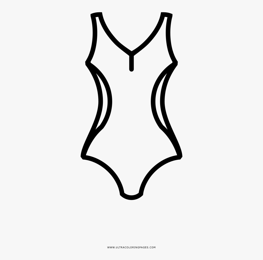 Swimsuit Coloring Page - Swimsuit Transparent Icon, Transparent Clipart