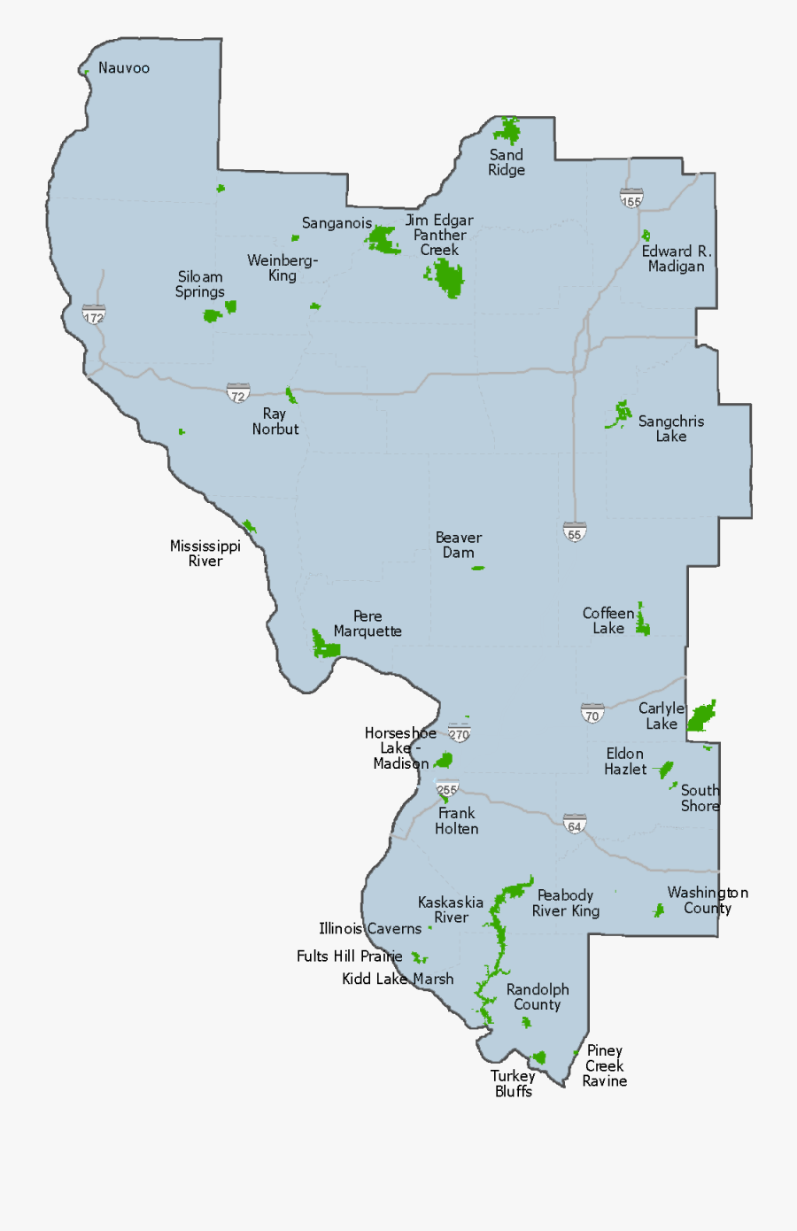 Clip Art Eldon Hazlet State Park - Illinois State Park Map, Transparent Clipart